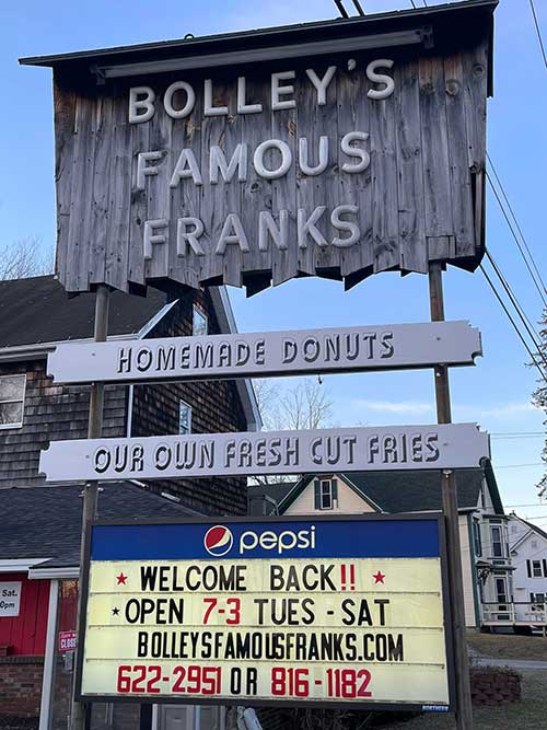 Bolley's Famous Franks Sign